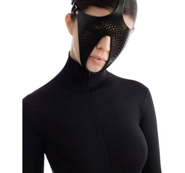 Ex Machina Genuine Leather Mask Black - Ex Machina role play BDSM Mask