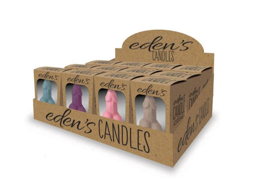 Little Genie | Eden’s Candle Vanilla Scented Penis POP Display of 12 Candles