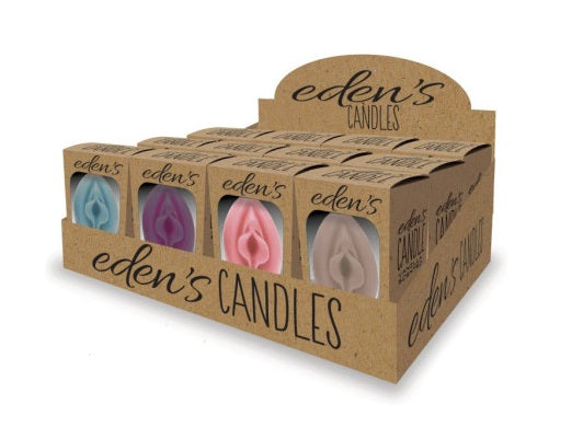 Little Genie | Eden’s Candle Vanilla Scented Vagina POP Display of 12 Candles