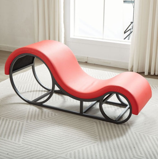 Daytona | Kama Sutra Mebon Chaise Love Lounge Red with Metal Frame