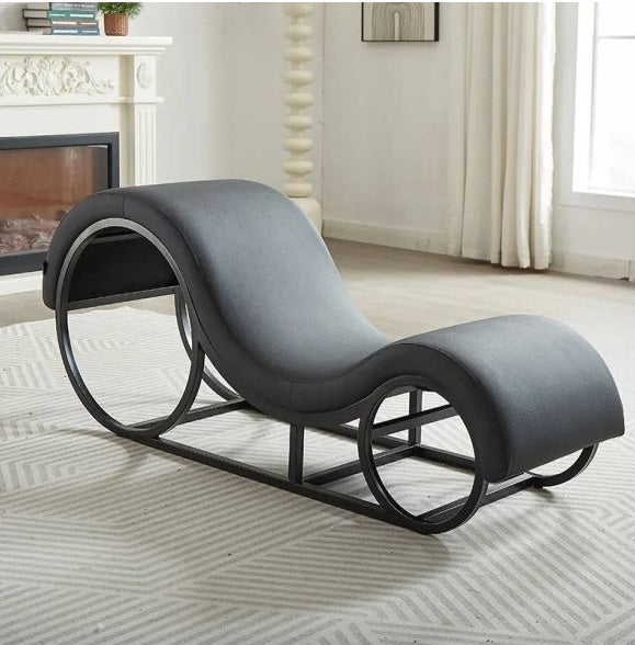 Daytona | Kama Sutra Mebon Chaise Love Lounge Black with Metal Frame