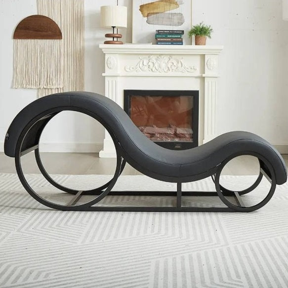 Daytona | Kama Sutra Mebon Chaise Love Lounge Black with Metal Frame