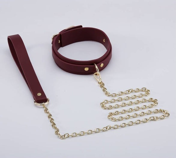 Roomfun 8 Pc Deluxe Bondage Play Kit Burgundy Gold