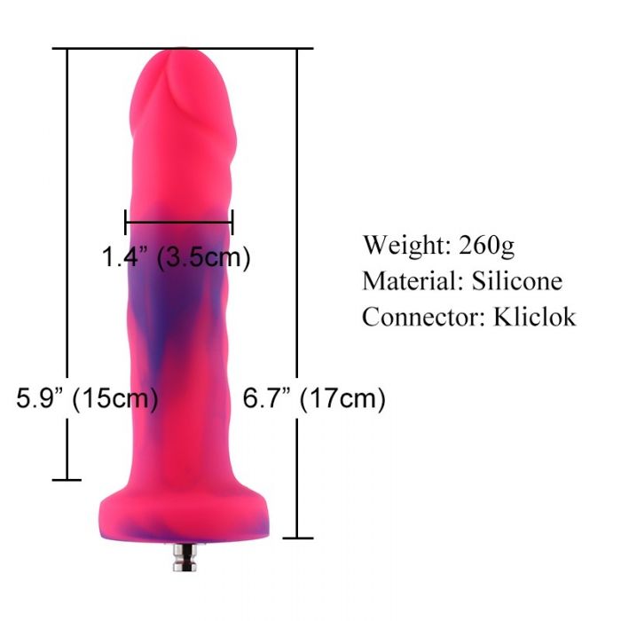 HiSmith - 7" Smooth Silicone Anal Dildo (KlicLok)