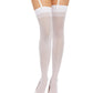 Dreamgirl Sheer Thigh High with Back Seam White Size OS