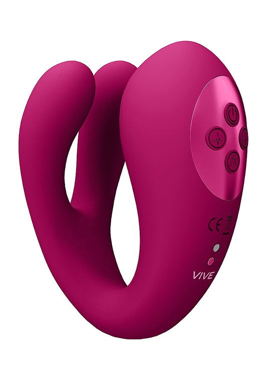 Shots Toys | VIVE Yoko Triple Action Vibrating Dual Prongs & Pulse Wave Pink