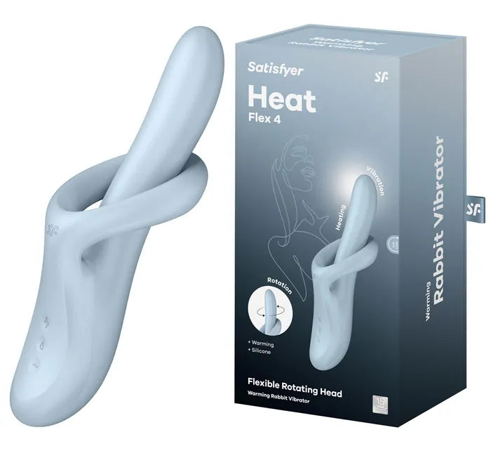 Satisfyer Heat Flex 4 - Blue Heating Rotating G-Spot Vibrator