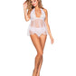 Dreamgirl Lingerie Babydoll & Panty White Size OS One Size