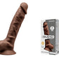 Adrien Lastic Silexd 9" Model 1 Realistic Silicone Dildo - Brown