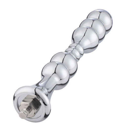 Hismith 8.2" Smooth Aluminium Beaded Anal Dildo (KlicLok)