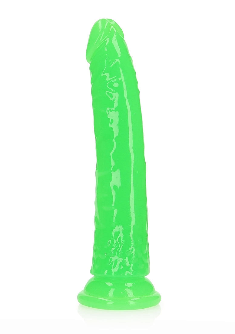 Shots Toys | REALROCK 20cm Slim Glow in the Dark Neon - Green (8") Dildo Dong