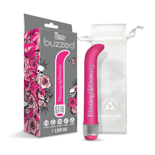 Global Novelties | Prints Charming Buzzed 7" G Spot Vibe Blazing Beauty w/storage bag