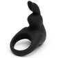 Love Honey Happy Rabbit Rechargeable Vibrating Rabbit Cock Ring Black