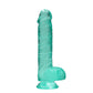 Shots Toys | REALROCK Crystal Clear 6"/15cm Realistic Dildo with Balls Turquoise