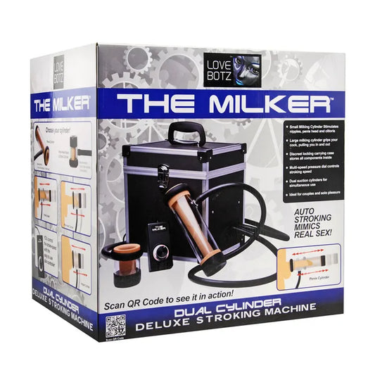 LoveBotz The Milker Dual Cylinder Deluxe Stroking Machine Milking Masturbator