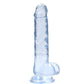 Shots Toys | REALROCK Crystal Clear 7"/17cm Realistic Dildo with Balls Blue