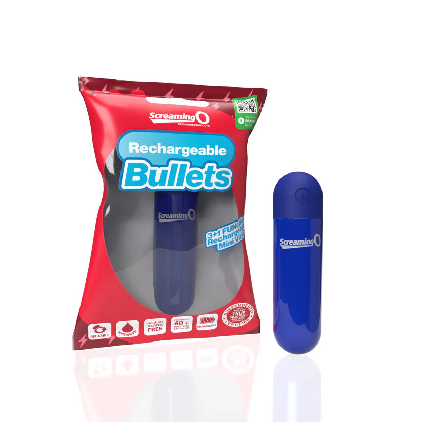 ScreamingO Rechargeable Bullets Bullet Vibe Blue