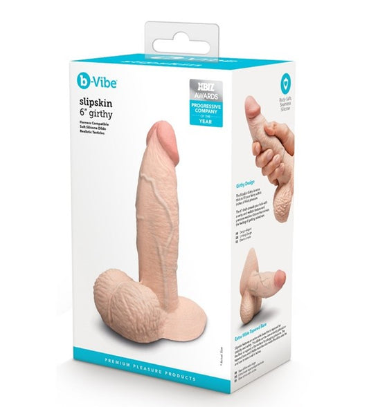 COTR | B-Vibe Slipskin Realistic Silicone Dildo - 6" Girthy Cream