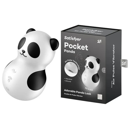 Satisfyer Pocket Panda - Black USB Rechargeable Air Pulse Stimulator