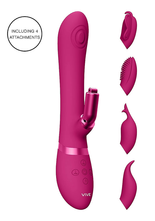 Shots Toys | VIVE Etsu Rabbit Vibrator with Interchangeable Attachments Pink