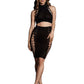 Le Desir Shade - Kala XXXVII - Two Piece with Turtleneck, Crop Top and Skirt Black Size OS