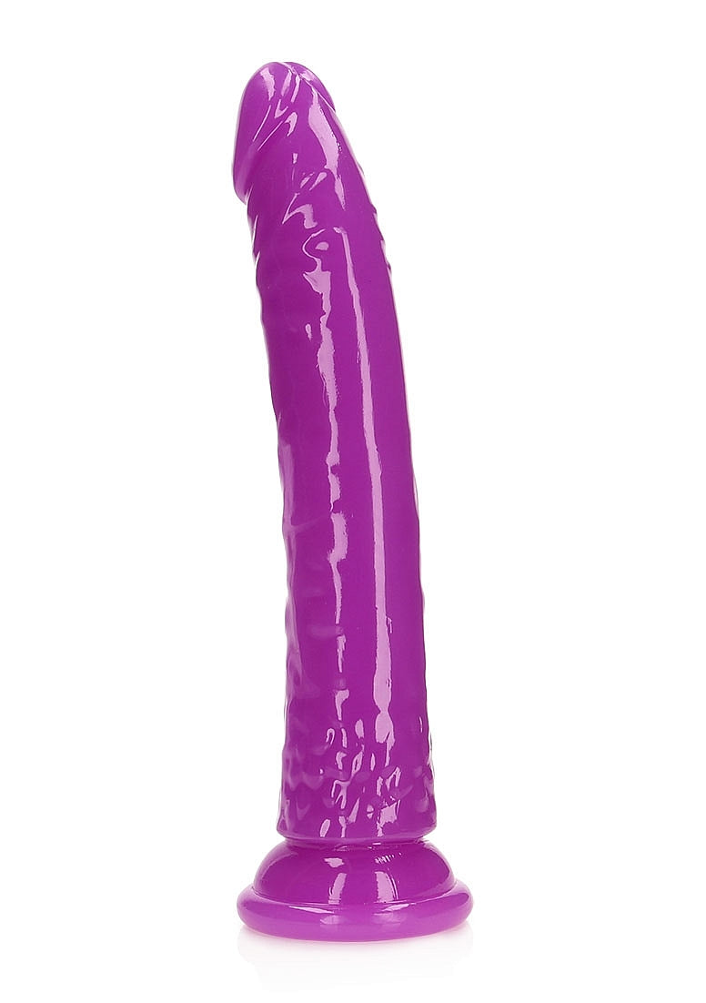 Shots Toys | REALROCK 28cm Slim Glow in the Dark Neon - Purple (10") Dildo Dong