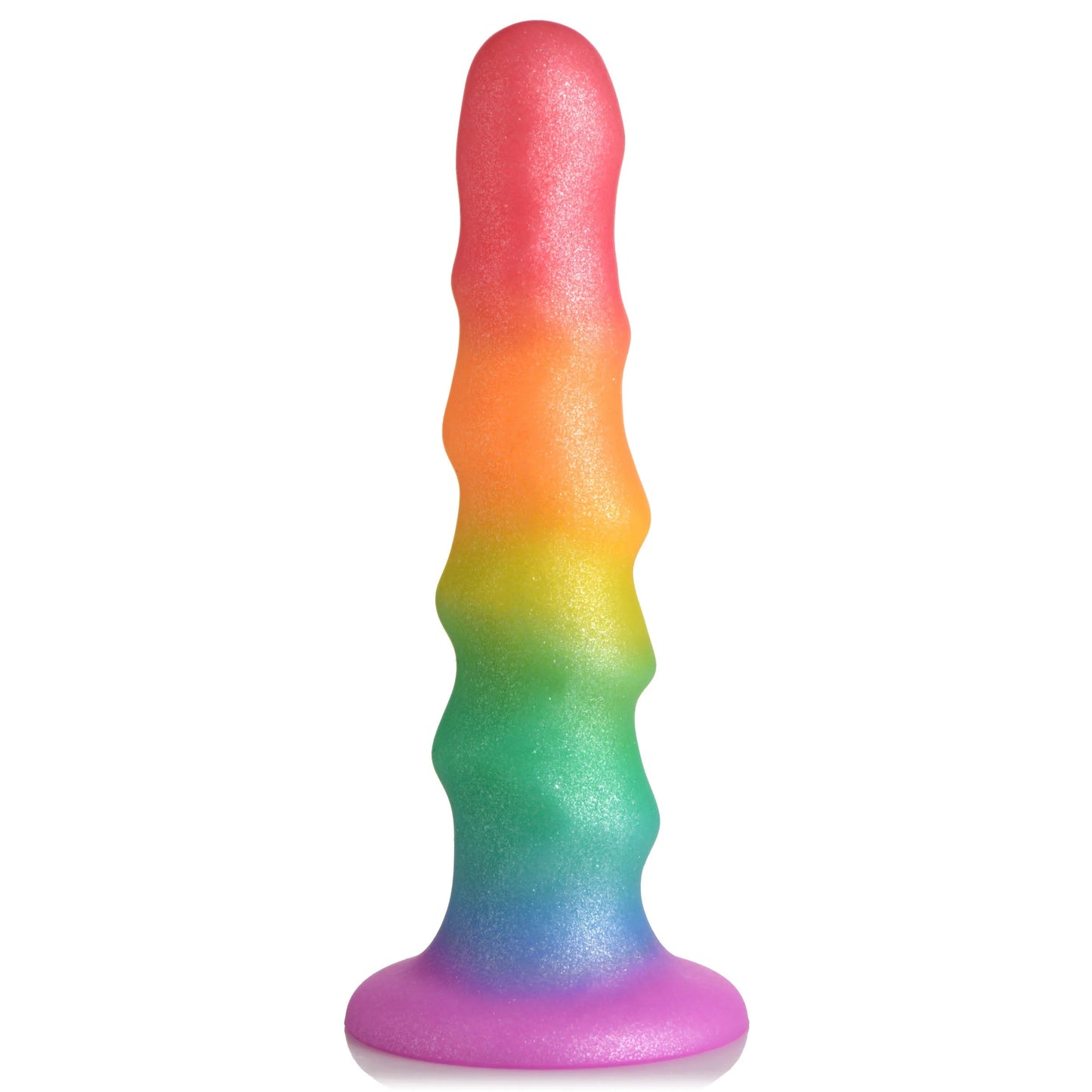 Curve Toys | Simply Sweet 6.5" Zigzag Rainbow Dildo