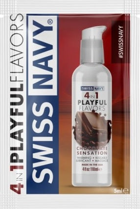 Swiss Navy Chocolate Sensation Edible Lube Lubricant Sachets 5ml (100 Pack)