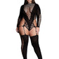 Le Desir Shade - Kalyke XXIII - Bodystocking with Turtleneck Black Size OSX