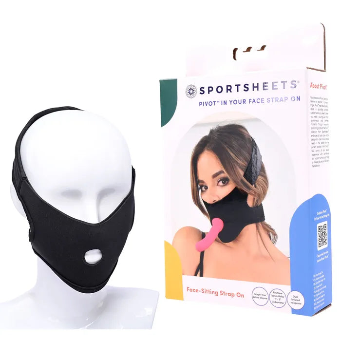 Sportsheets Pivot In Your Face Strap On - Black Face-Sitter Strap-On Harness (No Probe Included)