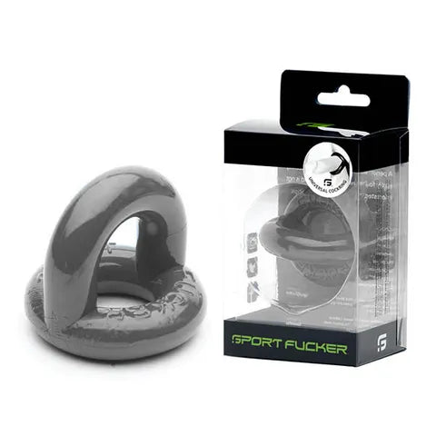 Sport Fucker Universal Cock Ring - Grey Cock & Balls Ring