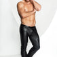 Noir Wetlook Mens Sexy Rivet Pants Size S, M, L or XL