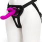 Love Honey Happy Rabbit Rechargeable Vibrating Strap on Harness Set Kit Purple