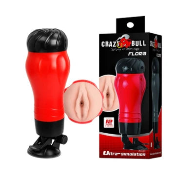 Crazy Bull Flora Anal Vibrating Masturbator Red/Black