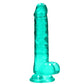 Shots Toys | REALROCK Crystal Clear 7"/17cm Realistic Dildo with Balls Turquoise