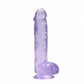 Shots Toys | REALROCK Crystal Clear 6"/15cm Realistic Dildo with Balls Purple