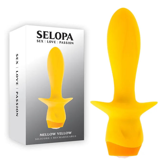 Selopa MELLOW YELLOW - Yellow 13.5cm Vibrating Anal Plug