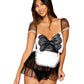 Dreamgirl Maid-Themed Open Cup Mesh Babydoll Bedroom Costume Size OS