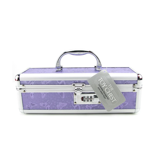 The Toy Chest - Small Lockable Vibrator Sex Toy Case Purple 30.5cm x 10cm x 10cm