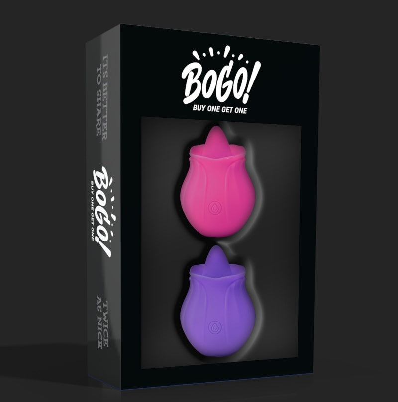 Cousins Group | BoGo! Rose Vibrator (Pink/Purple Twin Pack)