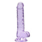 Shots Toys | REALROCK Crystal Clear 7"/17cm Realistic Dildo with Balls Purple