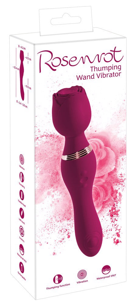 Orion | Rose Thumping Wand Vibrator