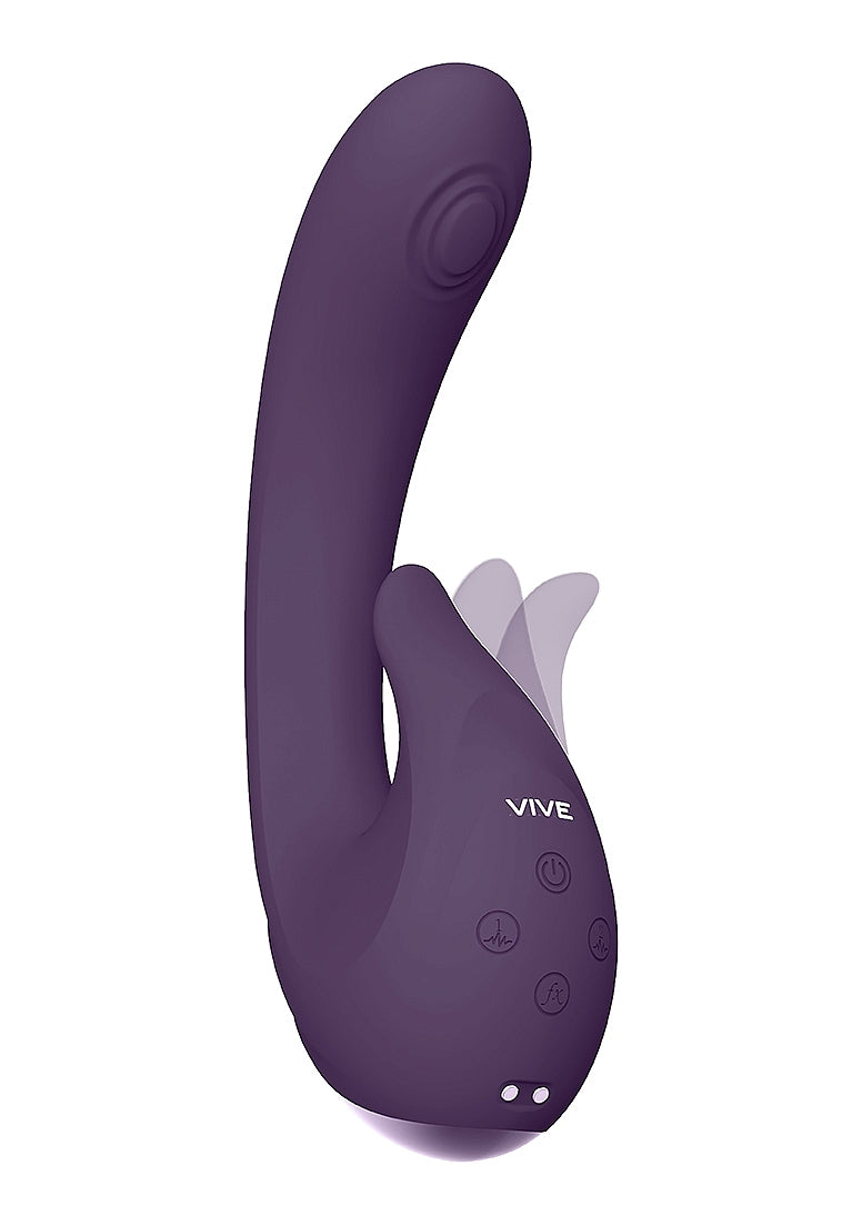 Shots Toys | VIVE Miki Double Action Pulse Wave Flickering G-Spot Vibrator Purple