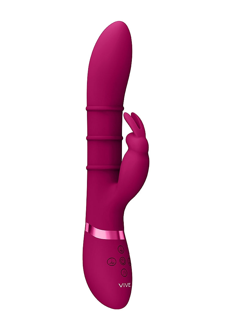 Shots Toys | VIVE Sora Up & Down Stimulating Rings, G-Spot Rabbit Vibrator Pink