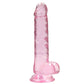 Shots Toys | REALROCK Crystal Clear 7"/17cm Realistic Dildo with Balls Pink