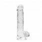 Shots Toys | REALROCK Crystal Clear 6"/15cm Realistic Dildo with Balls Transparent