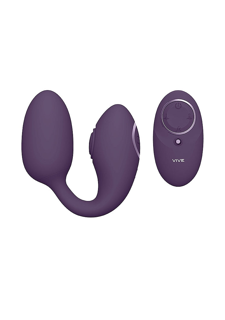 Shots Toys | VIVE Aika Double Action Pulse Wave & Vibrating Love Egg Remote Purple