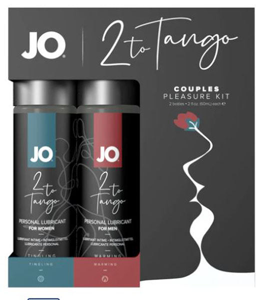 JO 2 To Tango Couples Pleasure Kit Warming Cooling Lubricant 2x60ml - 2 Pack