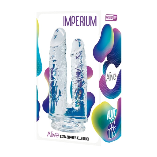 Adrien Lastic Alive Imperium 5" 4"  Extra Slippery Jelly Double Dong