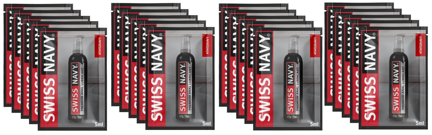 Swiss Navy Premium Anal Lube Lubricant Sample 1/5/10/15/20/25/50/100 Sachets 5ml